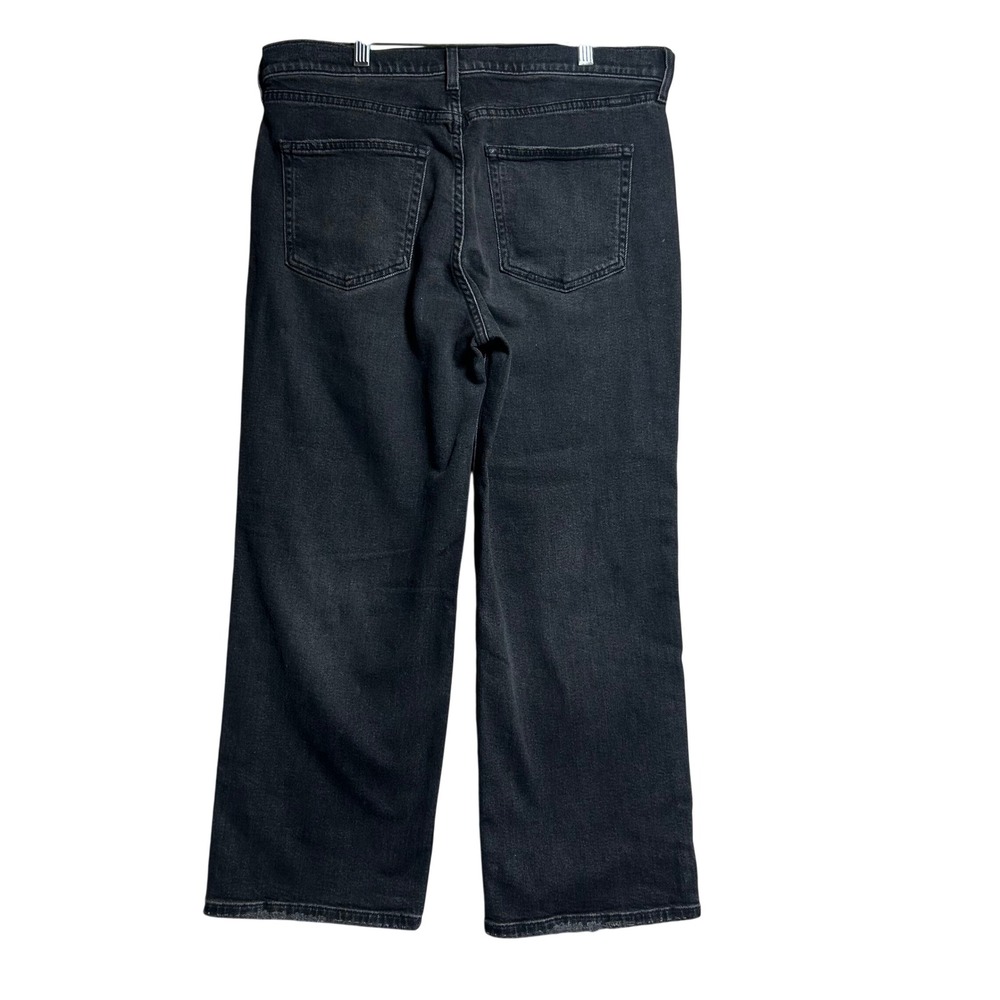 AYR The Easy Easy Wide Leg Distressed Jeans Black Size 31 Made in LA E2085 - Picture 2 of 9